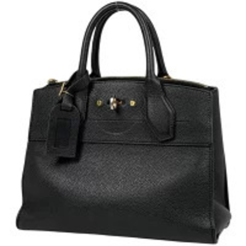 Louis Vuitton City Steamer Handbag Leather Noir Black